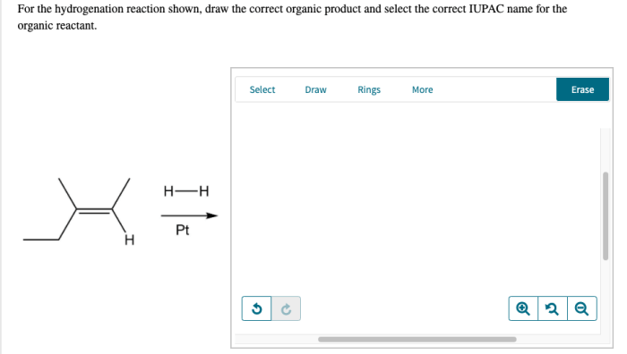 Draw the correct organic product for the reaction shown.