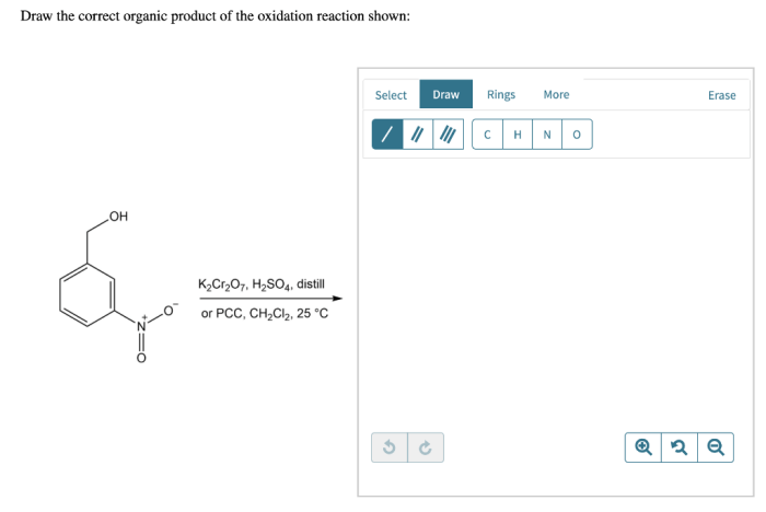 Draw the correct organic product for the reaction shown.