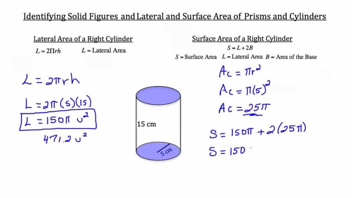 Homework 5 surface area of prisms and cylinders